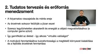 4 - Tudatos tervezés és erőforrás menedzsment